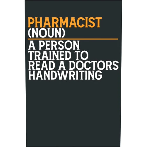 Ahmrf moki Pharmacist (noun) a Person Trained to Read a Doctors Handwriting: Funny Notebook for Pharmacy Teachers, and Pharmacy Students to Write in 6*9 100 Pages