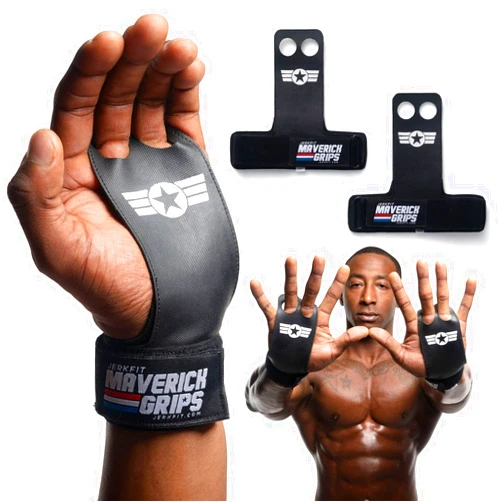 JerkFit Maverick Grips, 2 Hole Hand Grips for Cross Training Workout, Weight Lifting, – Pull Up Grips, Hand Protection from Rips and Blisters for Men & Women