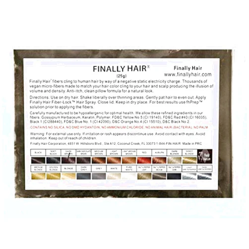 Finally Hair Fibers for Thinning Hair - 100% Undetectable Natural Formula - Completely Conceals Hair Loss in 15 Seconds - 25 Grams Refill Bag (Dark Brown)