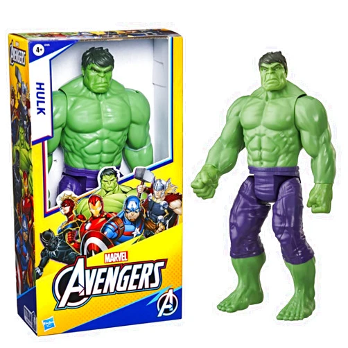 Avengers Marvel Titan Hero Series Blast Gear Deluxe Hulk Action Figure, 12-Inch Toy, Inspired by Marvel Comics, for Kids Ages 4 and Up , Green