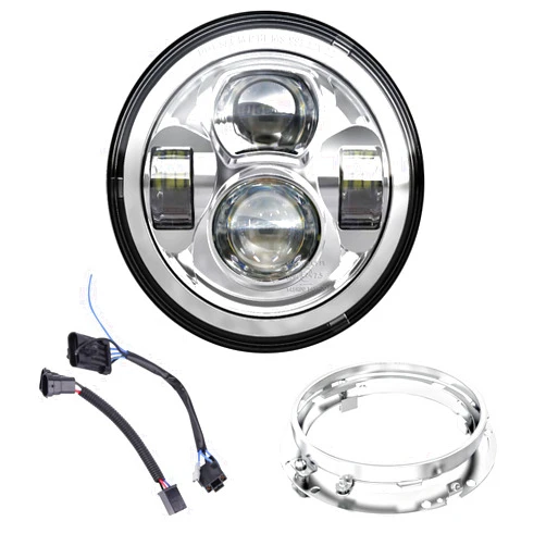 VORUNPRO 7 Inch LED Headlight for Motorcycle Compatible with Electra Glide Classic FLHTC Street Glide FLHX Road King Special FLHRXS Fat Boy FLSTF2 Ultra Classic Electra Glide FLHTCU