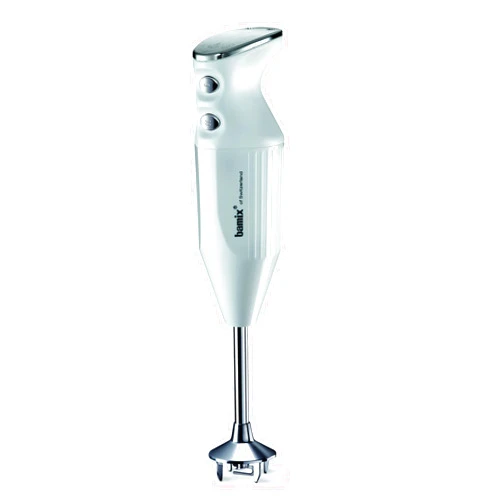 Bamix M150 DeLuxe Immersion Hand Blender – Light Grey – 3 Stainless Steel Interchangeable Blades – 50W 120V 60Hz with US-plug – Includes 3 Blades, Dry Grinder, Table Stand, and Recipe Booklet