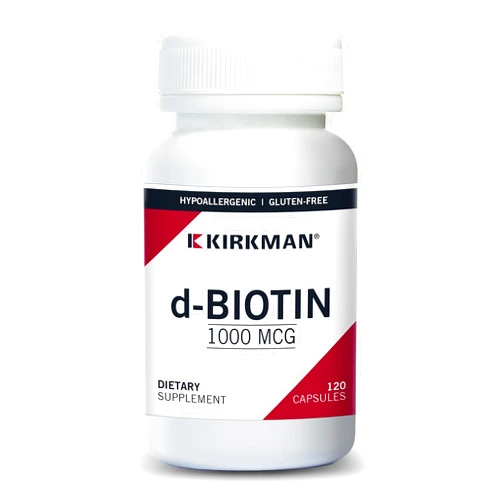 Kirkman d-Biotin 1000 mcg Capsules - Hypo - 120 count