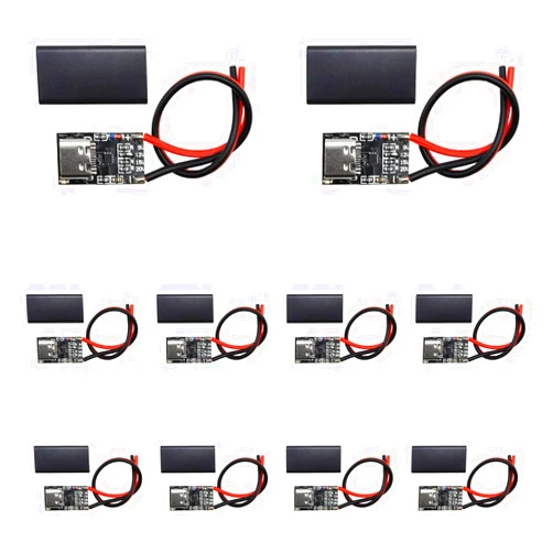 HUNSOOL 10PCS USB-C PD3.0 QC Trigger Charging Module Type-C Female Input 9V 12V 15V 20V 5A Adjustable Voltage Power PD Sink Board Module Fast Charge Power Trigger with Housing