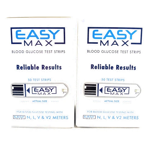 CUPIDIAN 100 EASYMax Blood Glucose Test Strips(2 Boxes of 50)