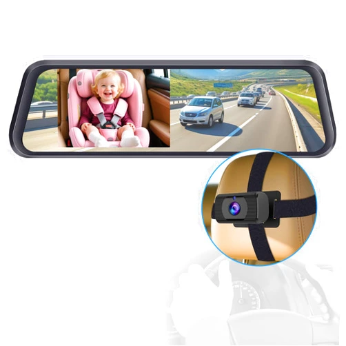 Thybro 1080P Baby Car Mirror Camera: 4.3