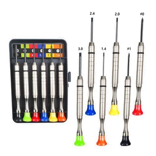 KALiM 6Pcs Small Screwdriver Set -3pcs Flathead and 3pcs Phillips Micro Head Mini Screwdriver Set Precision CRV Eyeglasses Watches Electronics Computer Repair Kit Cool Gadgets Tool Gifts for Men