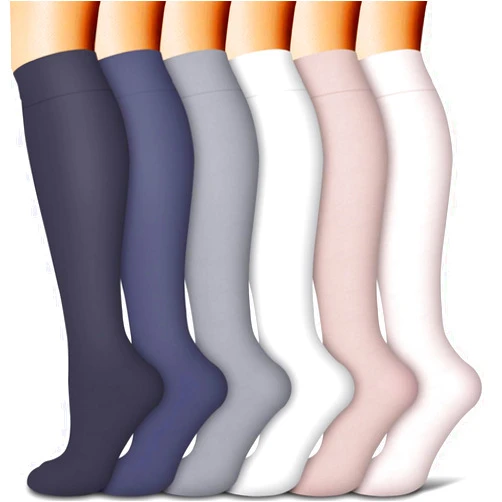 COOLOVER Copper Compression Socks for Women and Men(6 Pairs)-Best Support for Running, Athletic, Travel