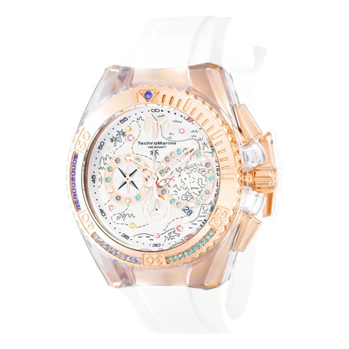 Technomarine Women's Cruise Dream Stainless Steel Quartz Watch with Silicone Strap, White, 26 (Model: TM-119022)
