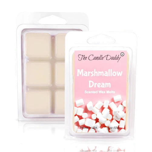 The Candle Daddy Marshmallow Dream - Marshmallow Cream Scented Wax Melt - 1 Pack - 2 Ounces - 6 Cubes