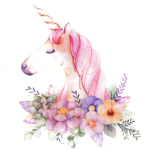 Zelten Colored Paper Napkins (Unicorn)