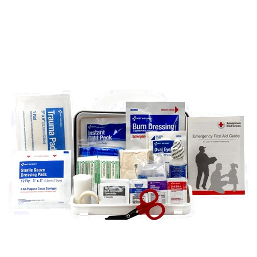 First Aid Only 91322 ANSI A 2021 and OSHA Compliant First Aid Kit, 10-Person Emergency First Aid Kit for Business, Home, Car, and Worksites, 76 Pieces