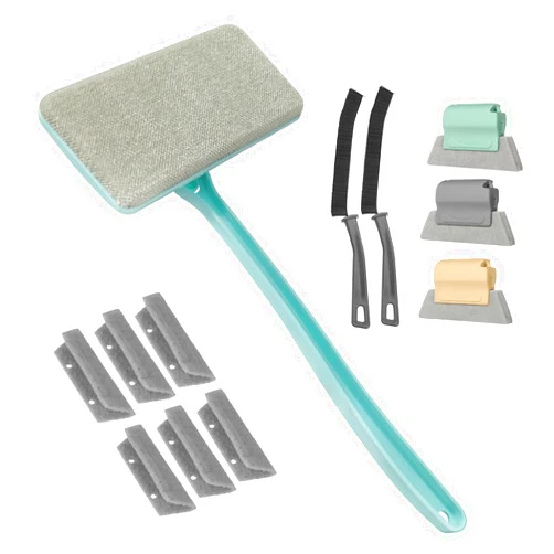 VTOPVMAX Window Screen Cleaner & Track Cleaning Tools Kit, 1Pcs Mesh Screen Detachable Handle Cleaning Brush + 3Pcs Groove Brushes + 2Pcs Crevice Cleaning Brush