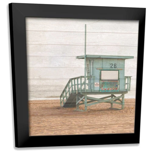 ArtDirect - Bryant, Susan 15x15 Black Modern Framed Art Print Titled: Life Guard White Wash
