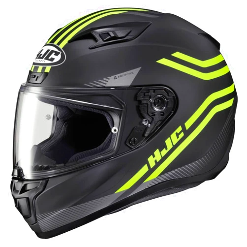 HJC i10 Strix Helmet (XXXX-Large) (Black/HI-VIZ)