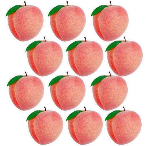 Happy Trees 12pcs Artificial Peach Simulation Fruit for Home Kitchen Table Cabinet Party Décor Photography Props Food