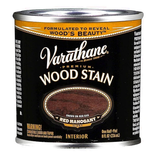 Varathane 211801 Oil-Based Interior Wood Stain, Half Pint, Red Mahogany