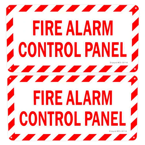 Enjoyist 2-Pack Fire Alarm Control Panel Sign， 12