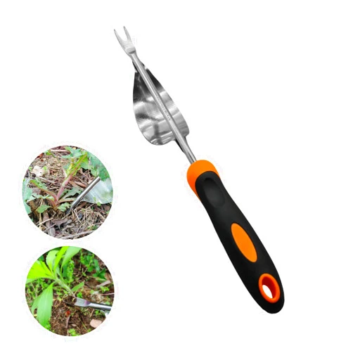 Bogandou Weeder Puller Tool, 𝐒𝐭𝐚𝐢𝐧𝐥𝐞𝐬𝐬 𝐒𝐭𝐞𝐞𝐥 𝐓𝐡𝐢𝐜𝐤𝐞𝐧𝐞𝐝 Hand Weeder Tool, 𝐕-𝐒𝐡𝐚𝐩𝐞𝐝 𝐖𝐚𝐭𝐞𝐫𝐩𝐫𝐨𝐨𝐟 Manual Weed Forks, Multi Function Garden Tools for Yard Farm
