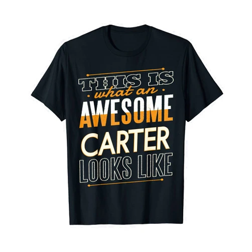 Personalized Family Name Carter Birthday Gift Carter Last Name Surname Funny Matching Family Reunion T-Shirt