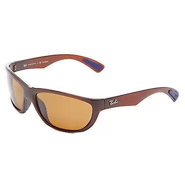 Ray-Ban Rb4188 Wrap Sunglasses Shiny Brown/Brown Polarized 63 Millimeters
