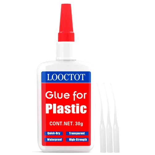 LOOCTOT 30g Plastic Glue,Adhesive for Legos&Miniatures,3D Printing,Toy Car,ABS,PVC;Super Instant Glue Bonding Between Plastics, Waterproof Clear