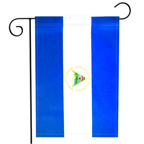 Nologo No Logo Garden Flag Nicaragua Nicaraguan Garden Flag,Garden Decoration Flag,Indoor and Outdoor Flags,Celebration Parade Flags,Anniversary Celebration, National Day,Double-Sided.