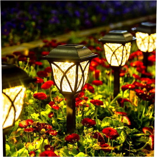 MOFAIRHOME Solar Lights Outdoor Waterproof LED Solar Garden Lights 6 Pack Warm White