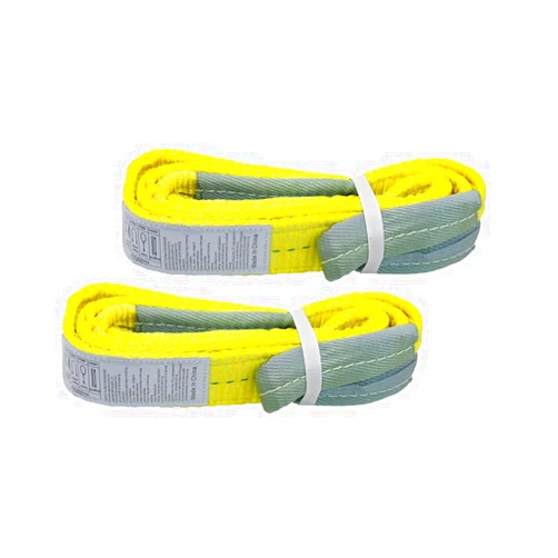 Indusafe 2 Pack 2”x 3FT Lift Sling Straps, 2 Ply Polyester Rigging Straps, 6200LBS Load Capacity Flat Eye-Eye Web Sling for Hoist, Tree Stumps, Heavy Duty Cargo