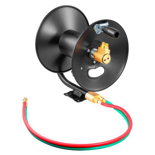 VEVOR Welding Hose Reel, Hand Crank Rewind Hose Reel with 3FT Lead-in Hose and 9/16