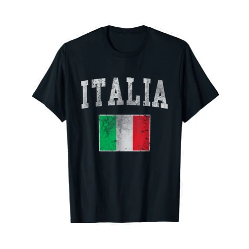 Italia Gift Shop Mom Dad Boys Girls Family Vintage Italia Italian Flag Italy Men Women Kids Youth T-Shirt