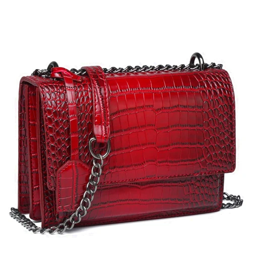 MYHOZEE Crossbody Bags for Women Snake Print Leather Cross Body Chian Purse Trendy Ladies Clutch Satchel