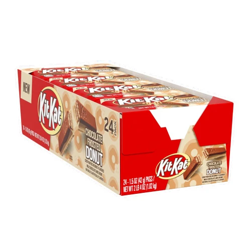 KIT KAT Chocolate Donut Flavored Wafer Candy Packs, 1.5 oz (24 Count)