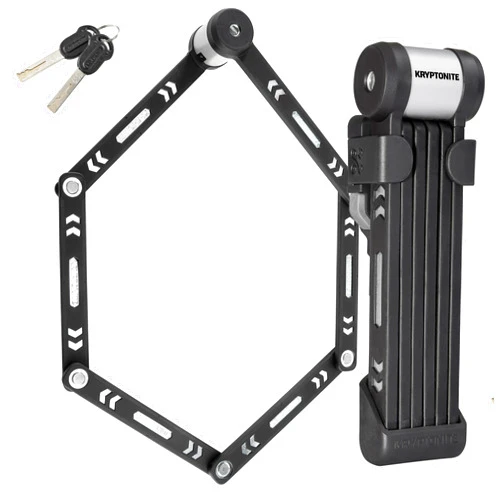 Kryptonite Kryptolok 610 S Folding Bike Lock, Compact Lightweight High Security Anti-Theft Foldable Bicycle Lock with 2 Keys and Mount for E-Bikes Scooter Road Mountain Bikes, 100cm (39 in),Black