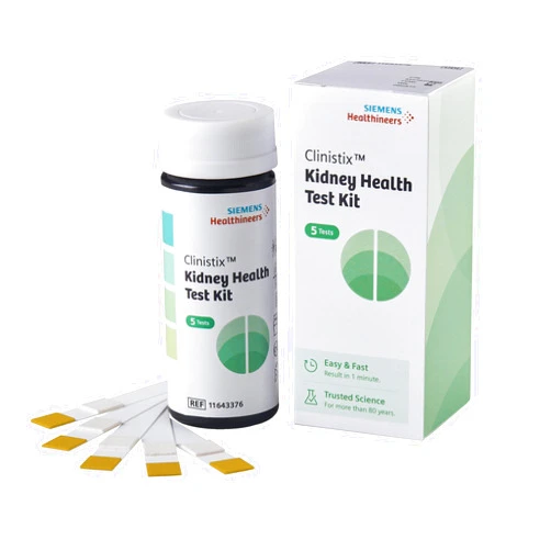 SIEMENS Clinistix Kidney Health Test Kit, Urine Test Strips - Easy-to-Use At-Home Dipstick Testing for Albumin and Creatinine, Fast 1-Minute Results, 5 Tests, 1 Count