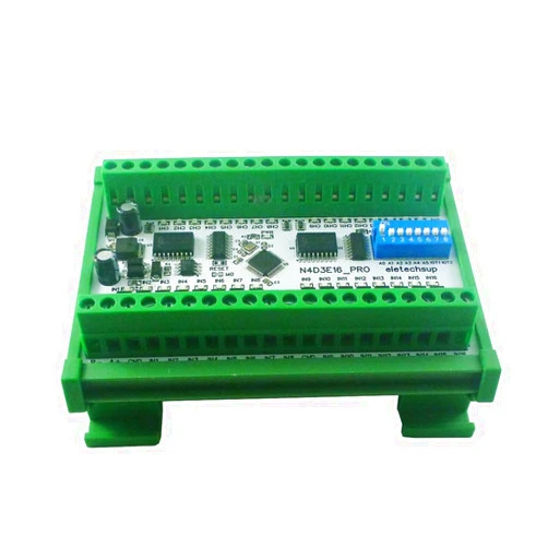 Eletechsup Upgraded 16DI-16DO Multifunction RS485 Two-Way Remote Control Module, Modbus RTU PLC, Smart Home Expanding Board N4D3E16 (with DIN Box)
