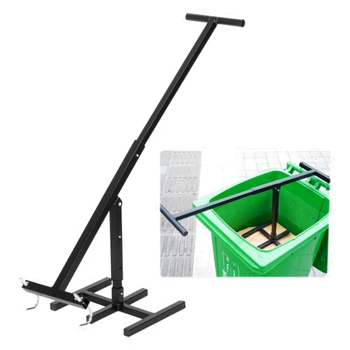 ikare Manual Trash Compactor, Waste Recycling Hand Tool for Outdoor, Touchless Trash Bin Compactor for 120-360L Wheelie Bins, Iron Compacting Trash Can