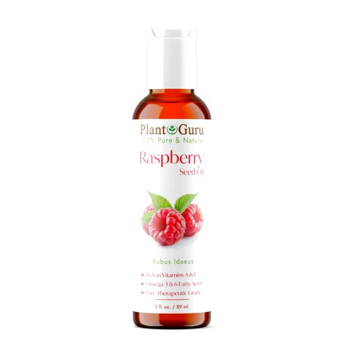 Plant Guru Raspberry Seed Oil 2 oz. Virgin, Unrefined Cold Pressed 100% Pure Natural - Skin, Body And Face. Great for Psoriasis & More!