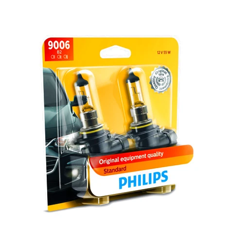 Philips Automotive Lighting 9006 Standard Halogen Replacement Headlight Bulb, 2 Pack (9006B2)