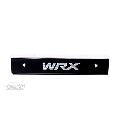 TurboXS 08-14 Subaru WRX/STi Billet Aluminum License Plate Delete Black Machined WRX Logo (WS08-LPD-BLK-WRX)