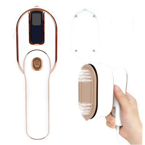 FAWAIKTU Portable Handheld Iron, Mini Iron Clothes Steamer 180° Rotatable Travel Steamer for Clothes Support Dry and Wet for Home Travel or College (White)