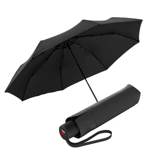 Knirps A.050 Medium Manual Open Close Rain Umbrella - Compact Umbrella For Backpack - Windproof Travel Rain Umbrella for Adults - 98cm Diameter Manual Retractable Umbrella with Carrying Case