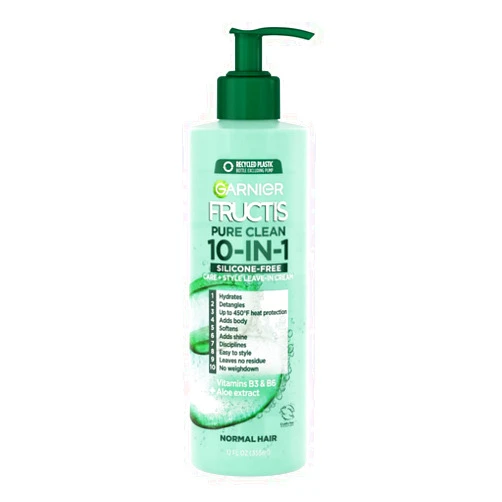Garnier, Fructis Pure Clean 10-in-1 Care and Styling Leave In Cream, 12 Fl Oz