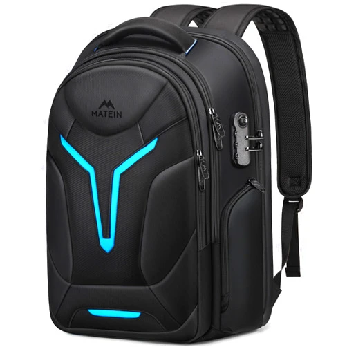 MATEIN 18 inch Gaming Backpack with Thick Padded Laptop Compartment, Anti Theft Extra Large Laptop Backpack with USB-C Charging Port, Waterproof Travel Bag with Tech Organizer for Gaming Accessories