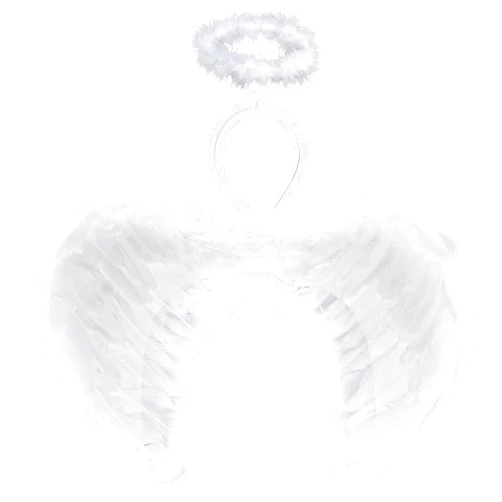 SUMERSHA Angel Wings Feather Wings and Halo Headband for Cosplay Party Costume Halloween Dress Up Props Christmas Decoration