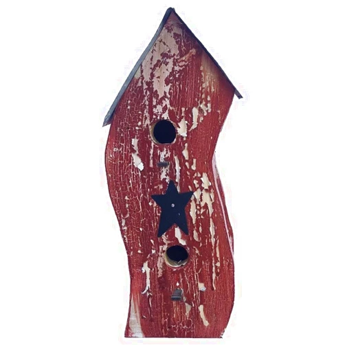 Kunkle Holdings, LLC Pine Wood Smashed Bird House Multi-Color
