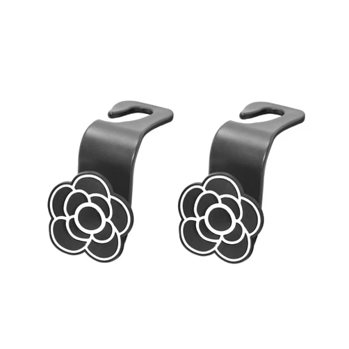 DeCake Car Hooks 2 Pack Purse Hooks for Car Stainless Steel for Clothes Bag Suit Stuff Hangers Hooks Car Jacket Hanger Seat Coat Rack Clothes Shirts Hanger Coat (2pcs Camellia Hook)