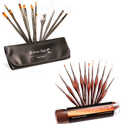 D'Artisan Shoppe Maestro Series XV and Minute Series XII Paint Brush Set