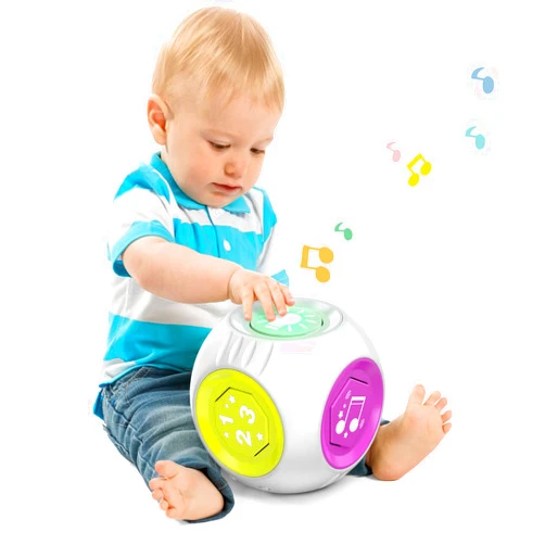 Talkfun Bilingual Cube Learning Toy for 1+ Year Old Boy Girl Gift, Musical Developmental Baby Toy 12-18 Month, Educational Toy for Toddler Age 1-2, First Christmas 1st Birthday Gifts for One Year Old