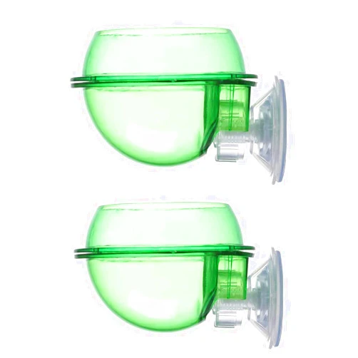 Windspeed Suction Cup Reptile Feeder, Reptile Feeding Food Water Bowl Escape Proof Worm Dish Gecko Feeder Chameleon Bowl, Reptile Ledge Accessories Supplies for Lizard Bearded Dragon, 2 Pack